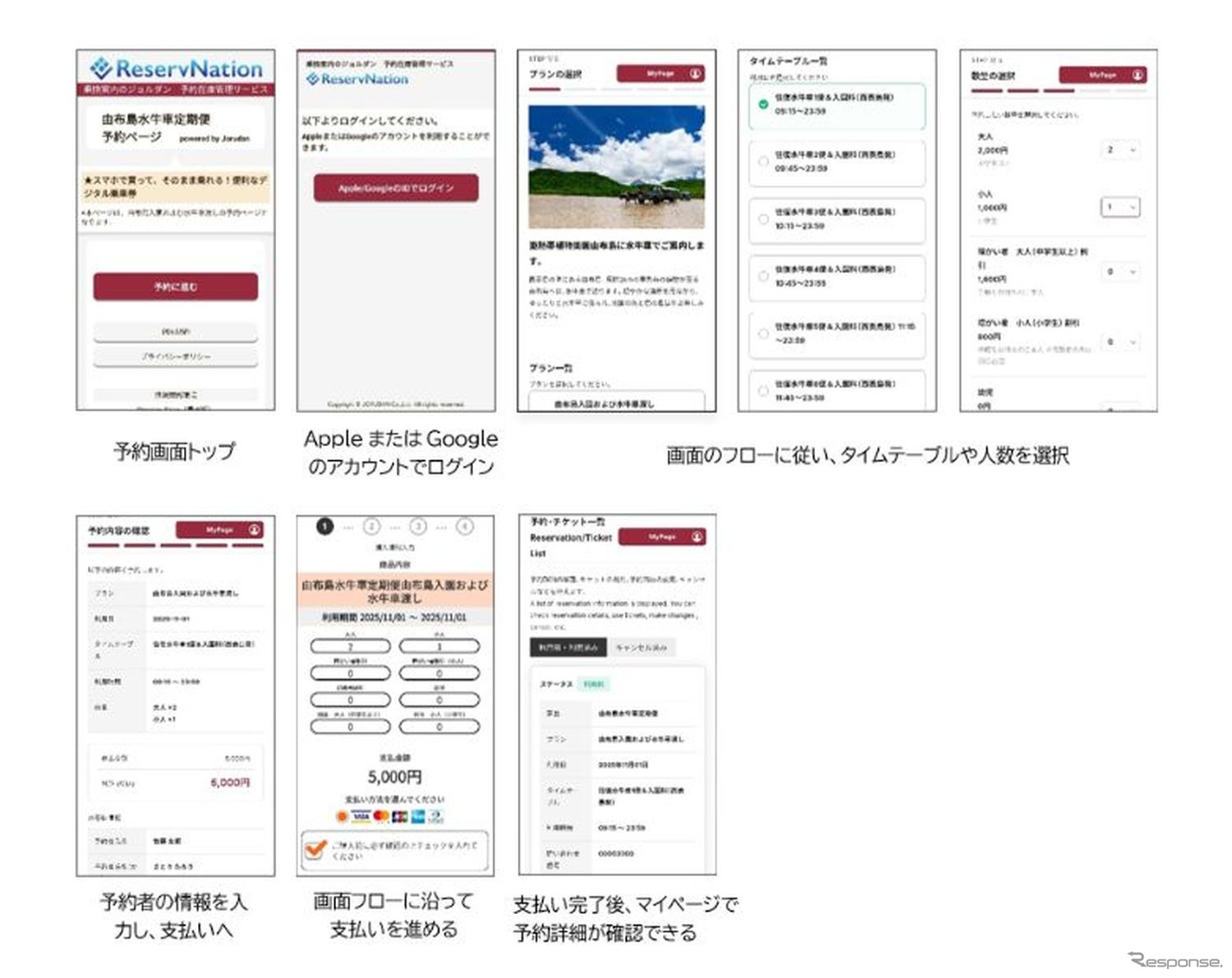 「ReservNation（リザーブネーション）」予約手順