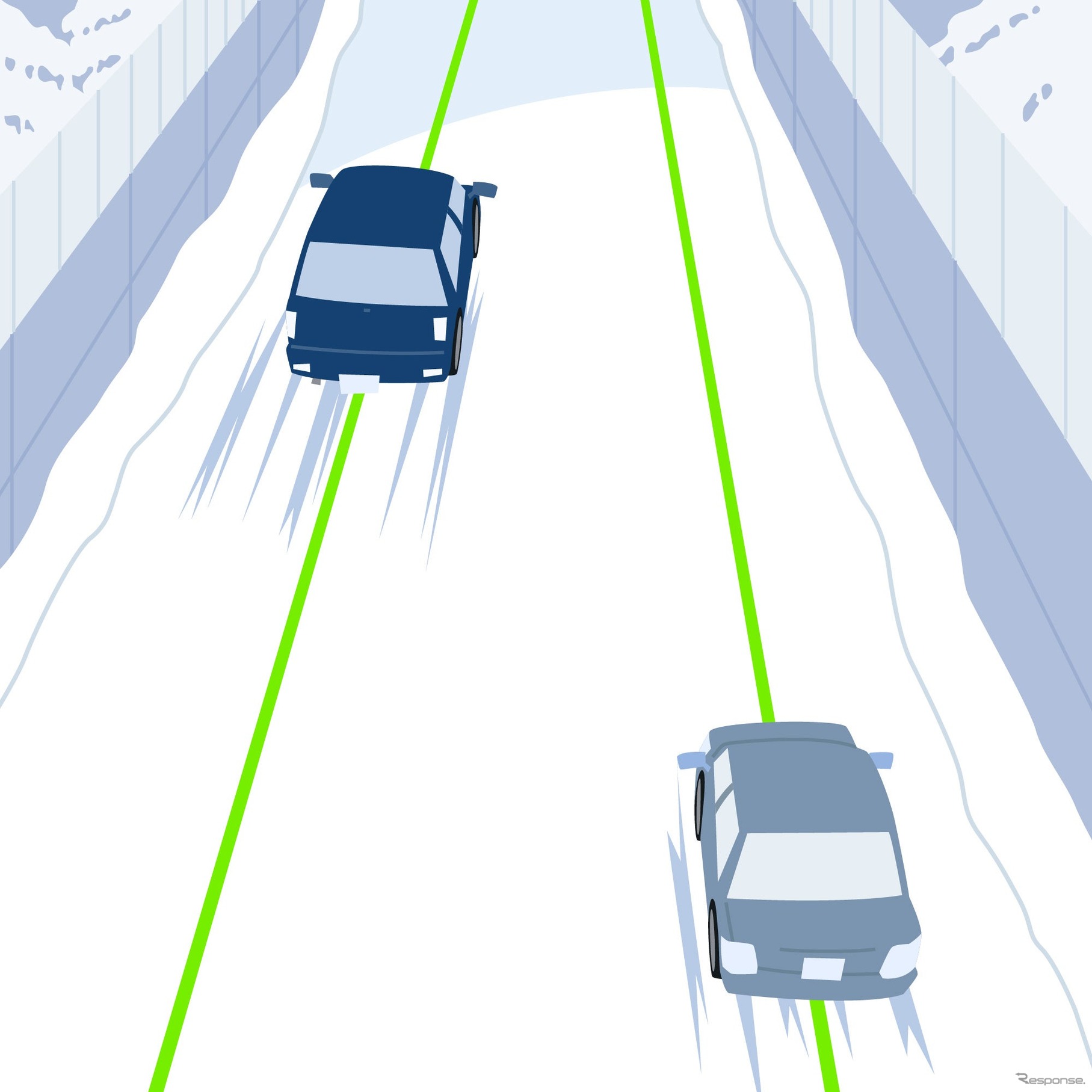 安全運転支援（レーンキープアシスト）のデータイメージ