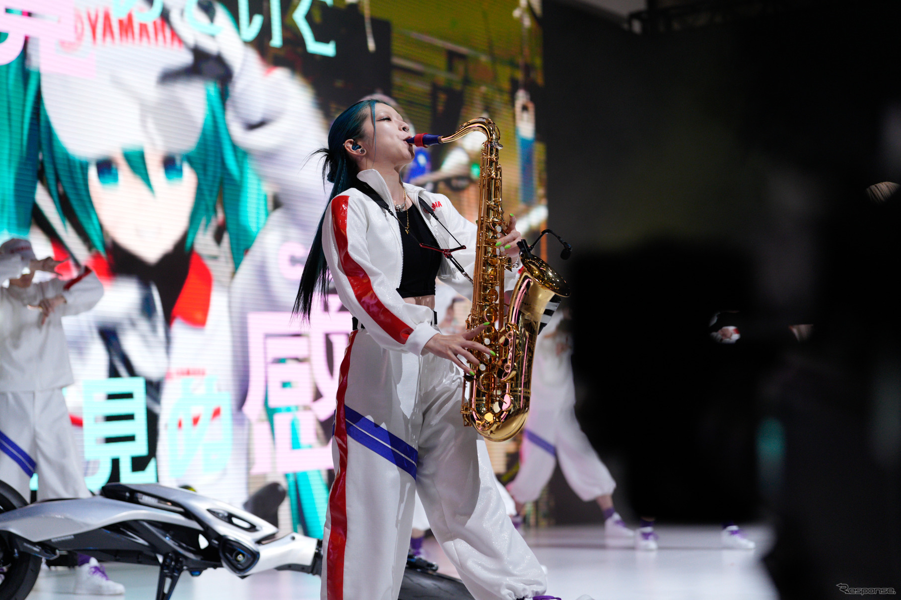 Wヤマハと初音ミクとのコラボレーション（ジャパンモビリティショー2025）