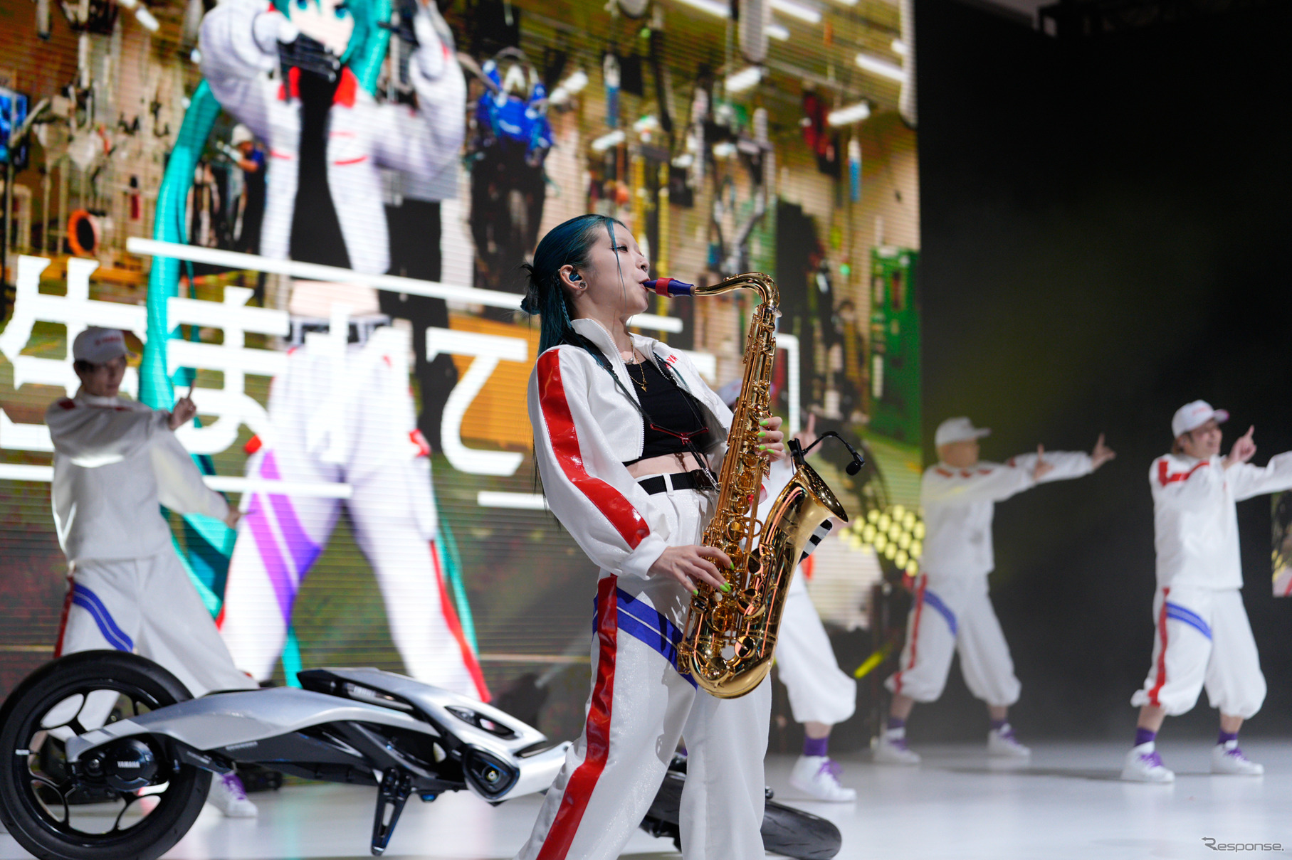 Wヤマハと初音ミクとのコラボレーション（ジャパンモビリティショー2025）