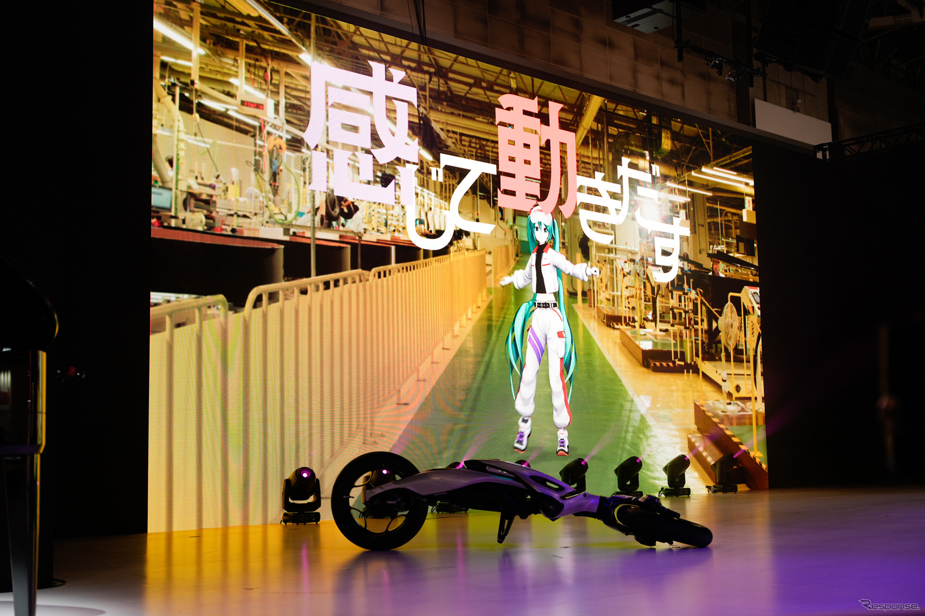 Wヤマハと初音ミクとのコラボレーション（ジャパンモビリティショー2025）