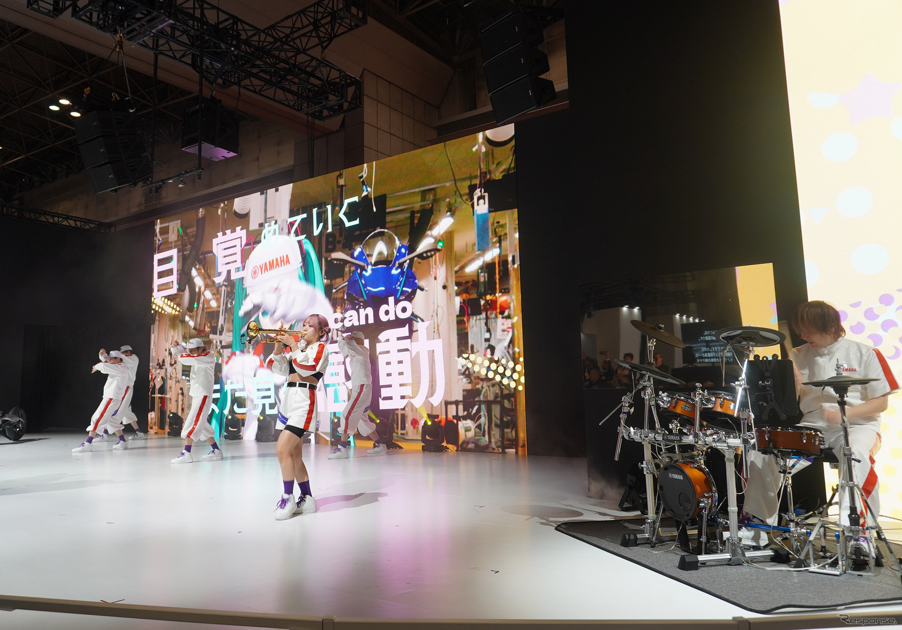 Wヤマハと初音ミクとのコラボレーション（ジャパンモビリティショー2025）