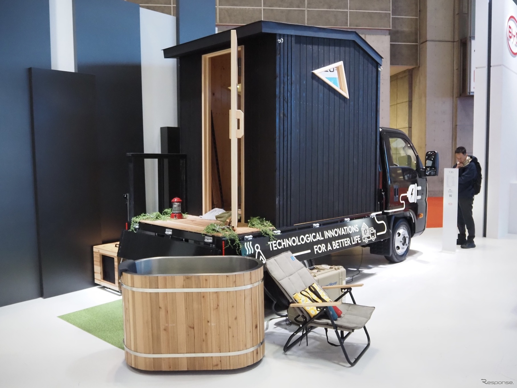 BYDの電気トラック、T35サウナ仕様（ジャパンモビリティショー2025）