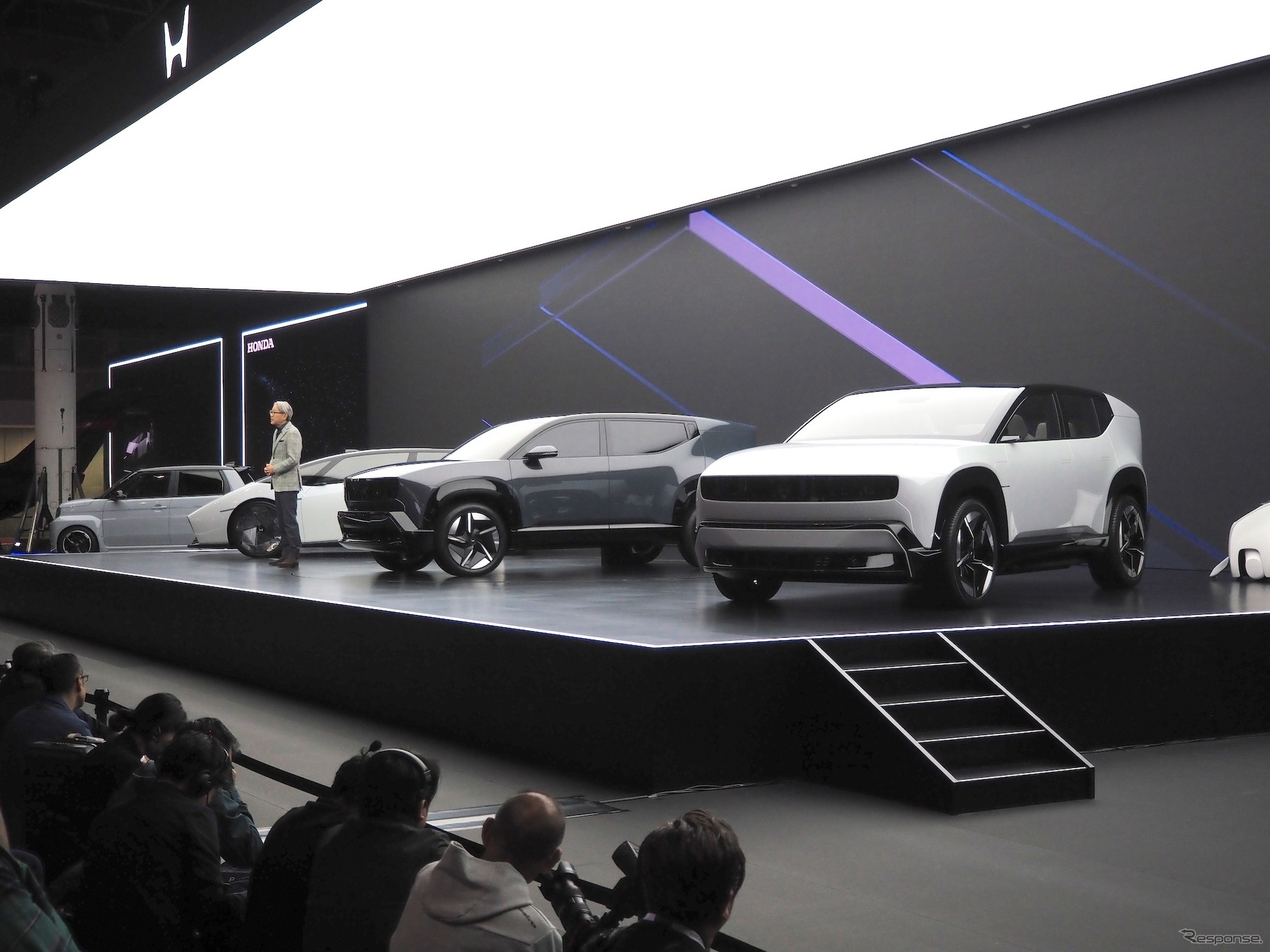 三部社長によるプレスカンファレンス（10月29日、ジャパンモビリティショー2025）