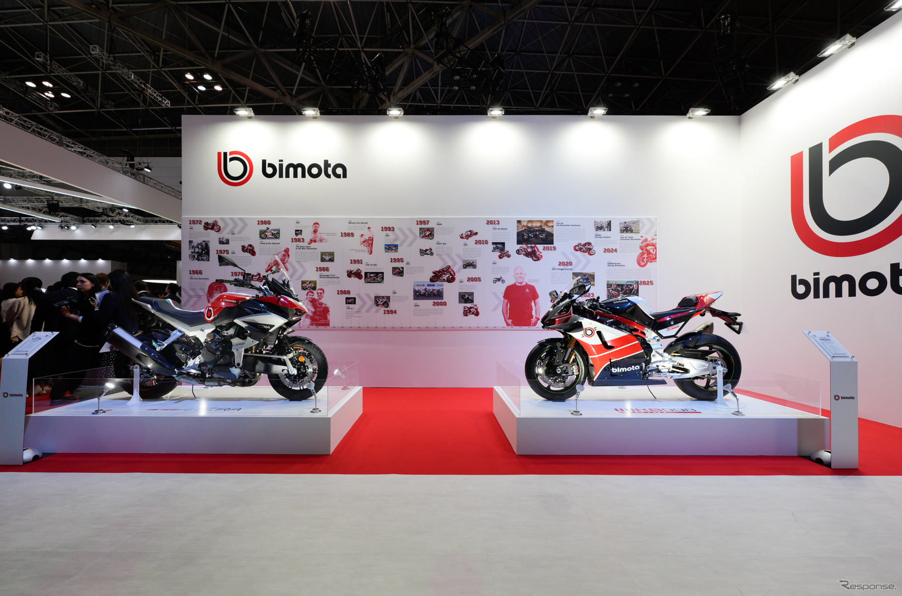 カワサキブースに並ぶビモータ（ジャパンモビリティショー2025）