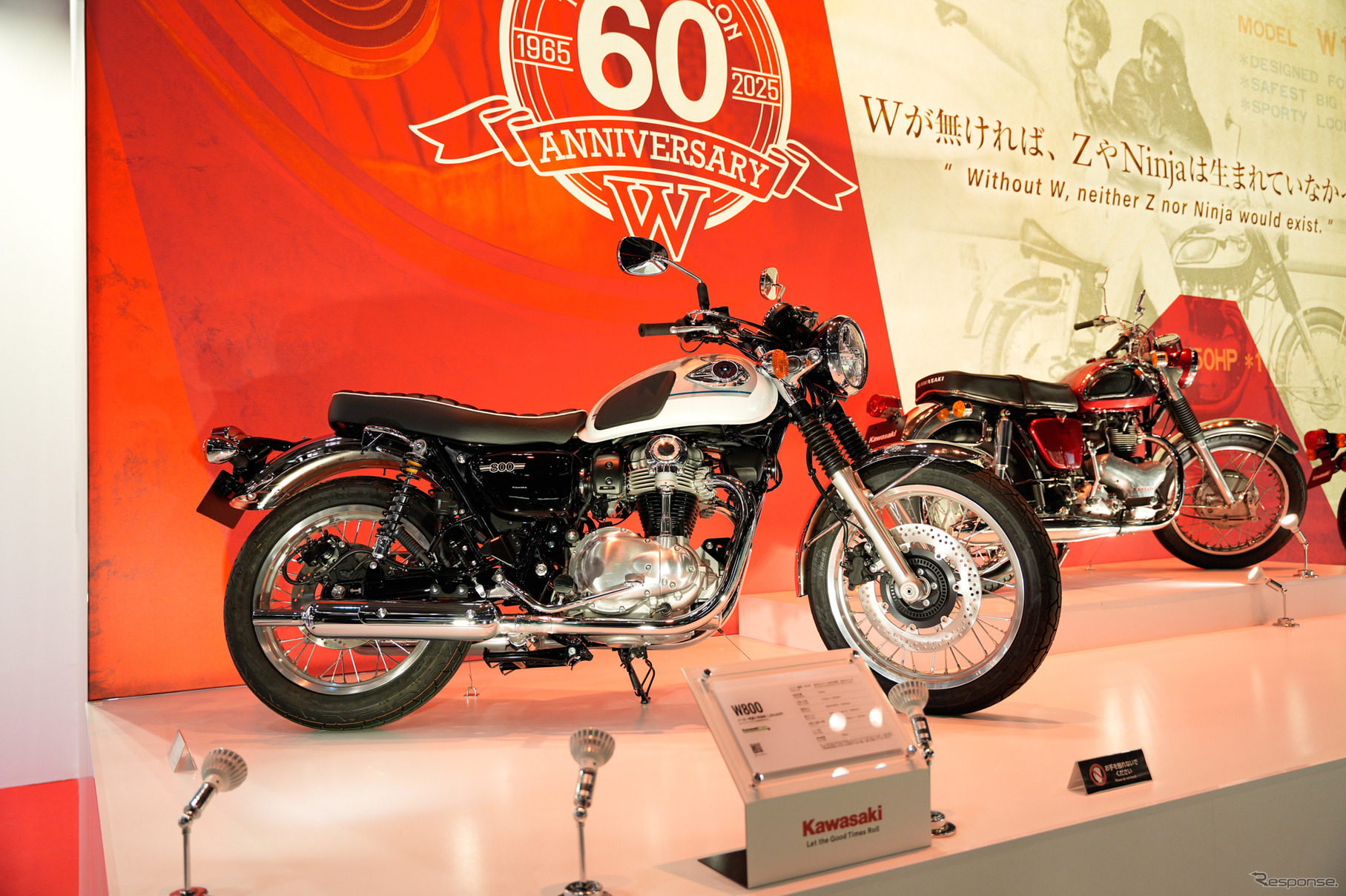 カワサキ「W」ブランド60周年記念展示の『W800』（ジャパンモビリティショー2025）