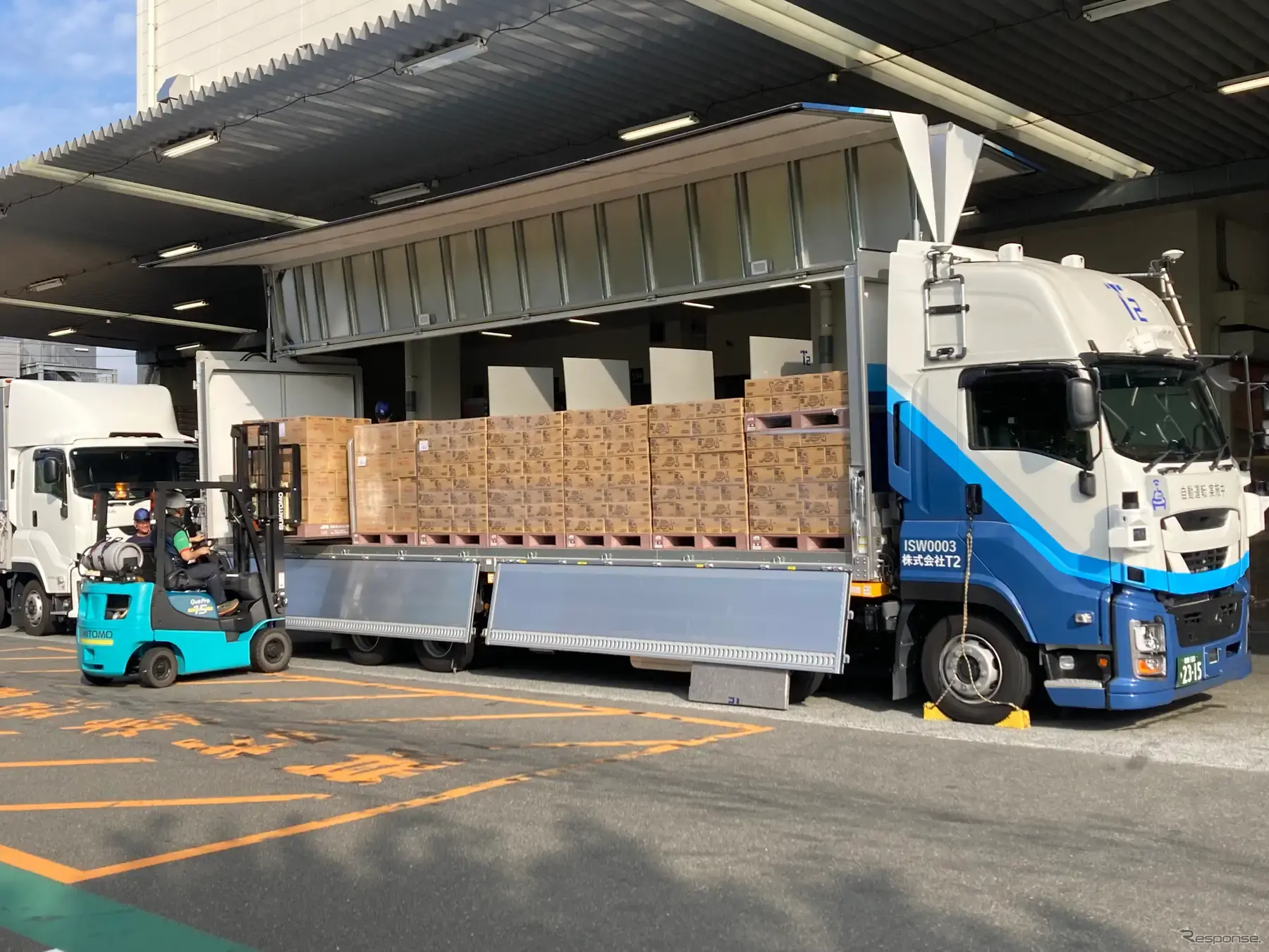 F-LINEとT2による実証の様子