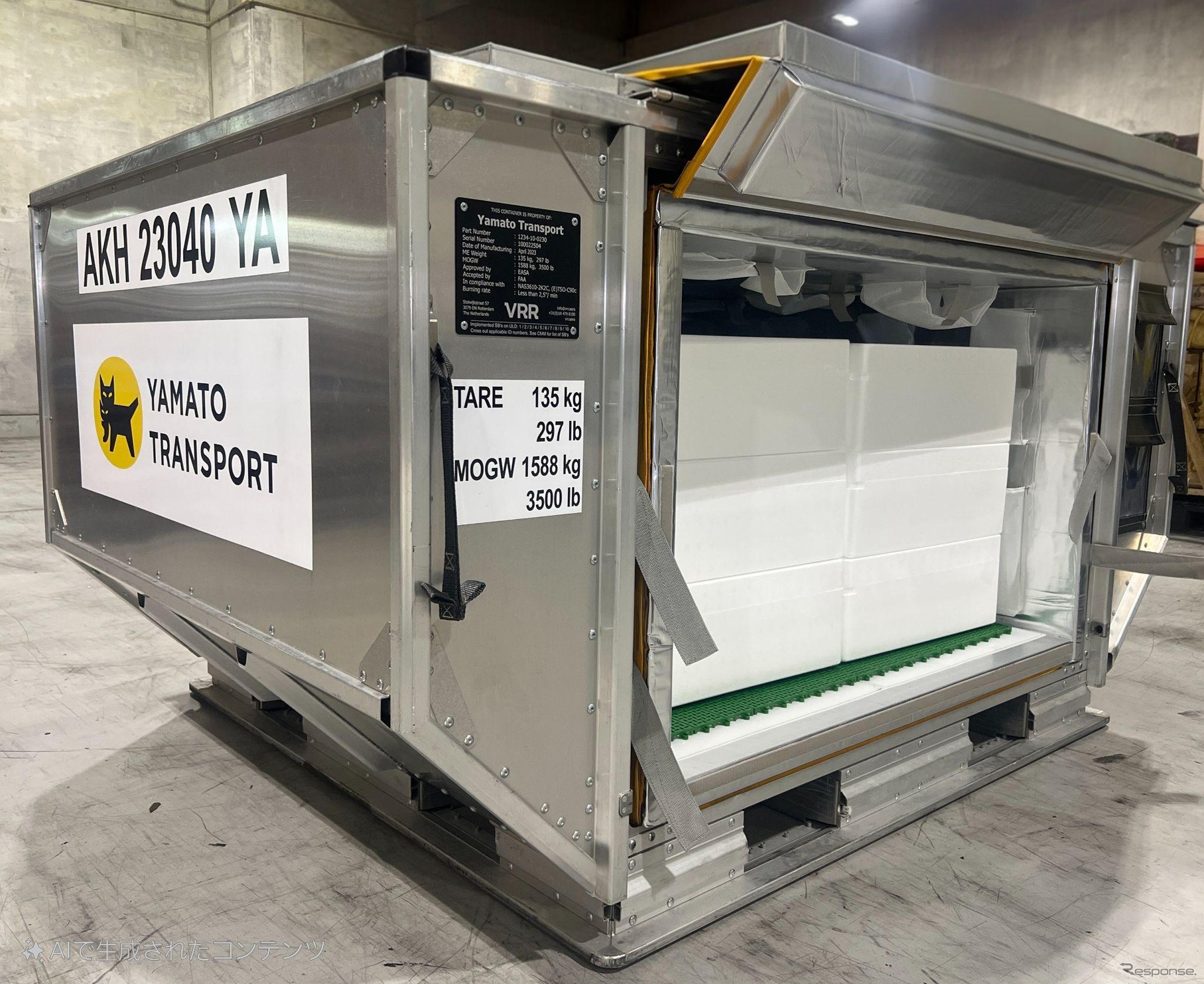 独自に開発したクールコンテナを活用