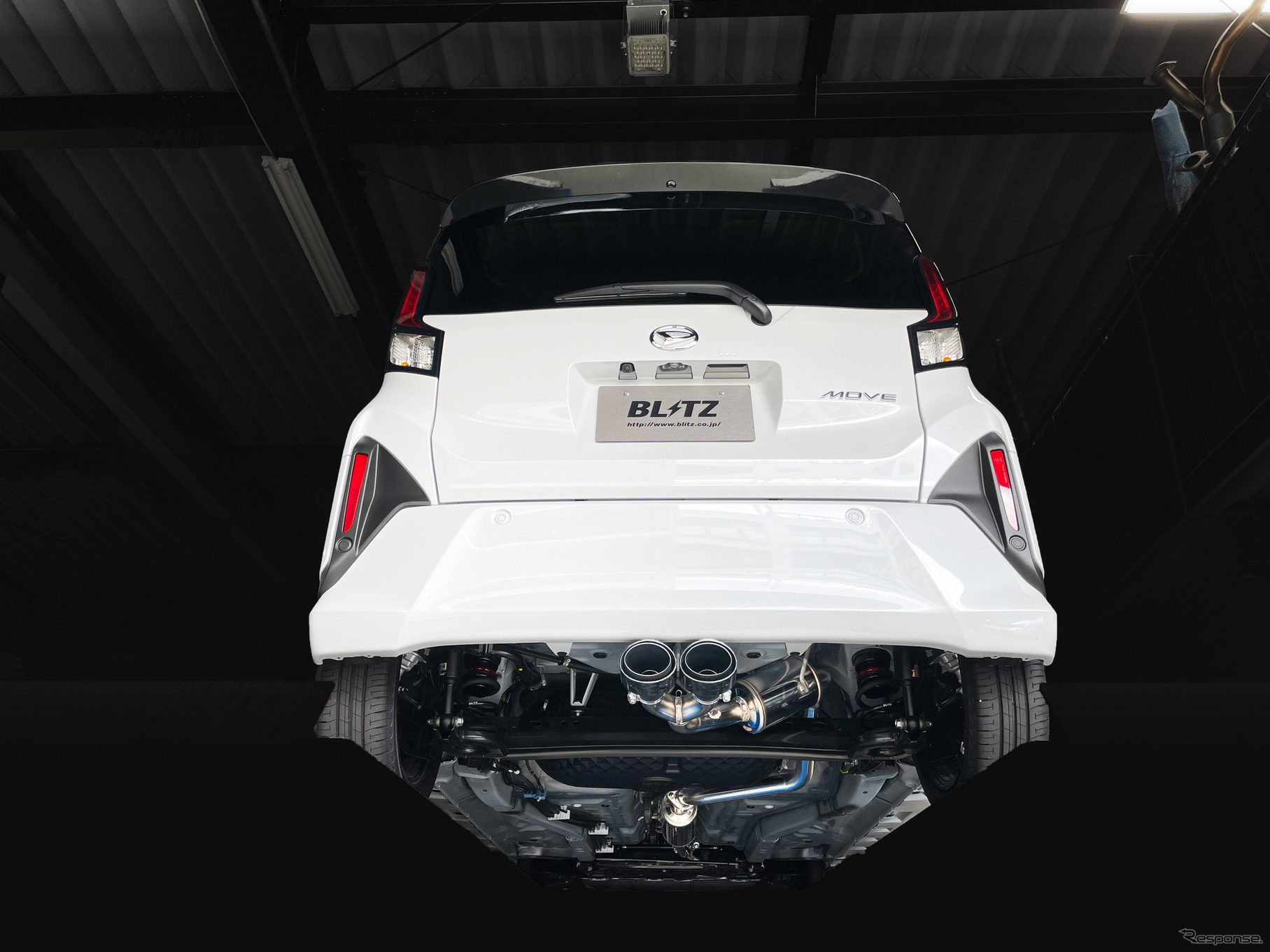 ブリッツ ニュルスペック・カスタムエディション フォージドカーボンテールセット（FC）　ダイハツ・ムーヴ（LA850S）装着例