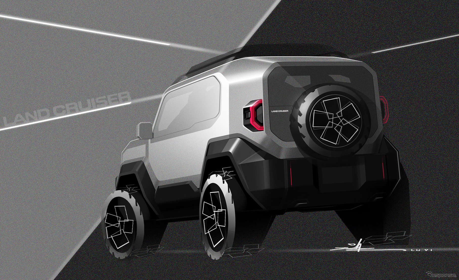 トヨタ ランドクルーザーFJのデザインスケッチ