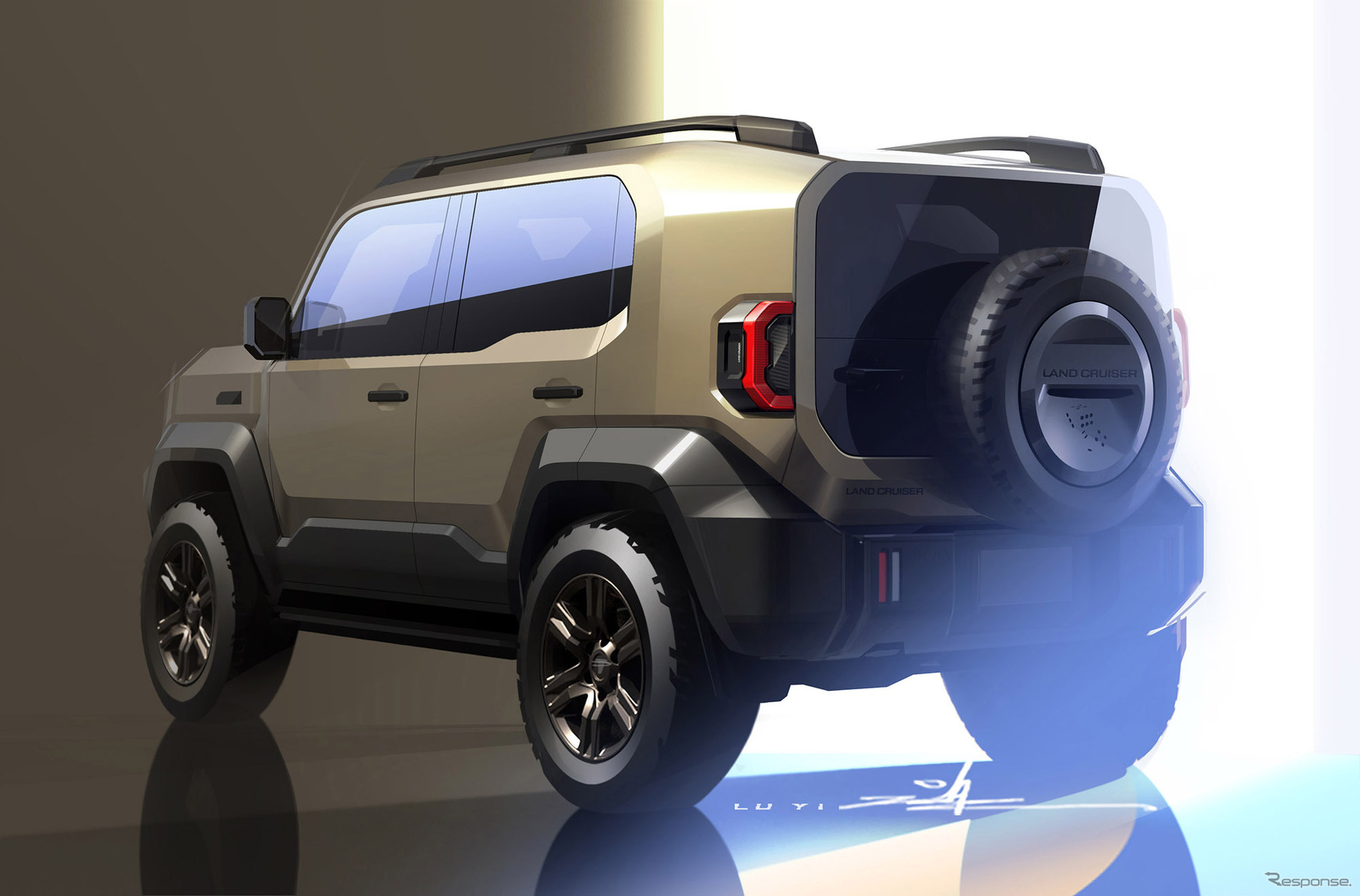 トヨタ ランドクルーザーFJのデザインスケッチ