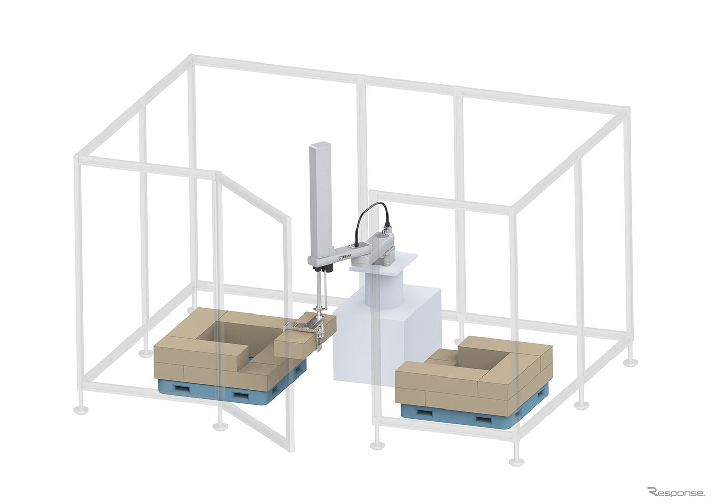 大型スカラロボット「YK1200XG」動作展示イメージ