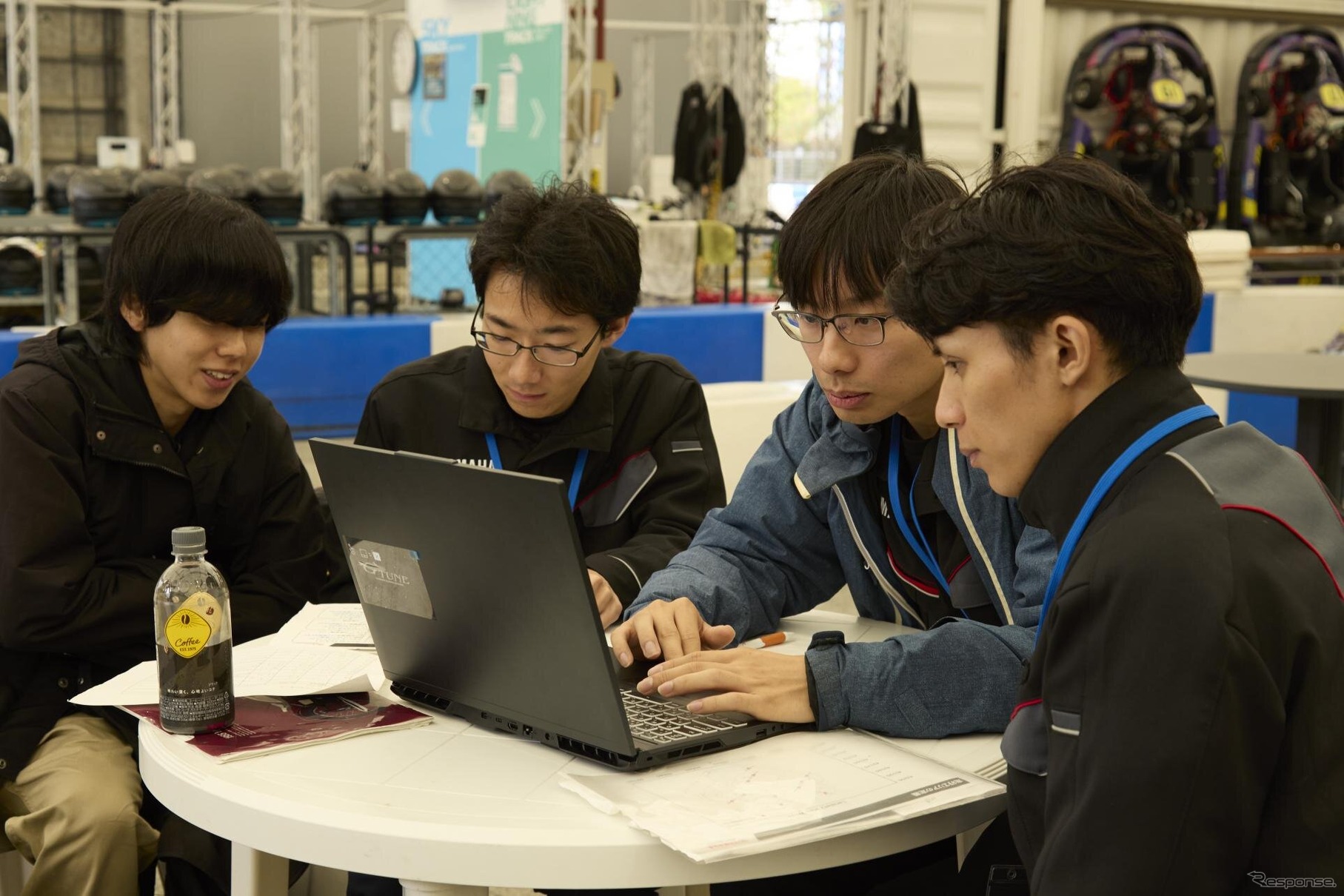 アタックに向けて走行準備