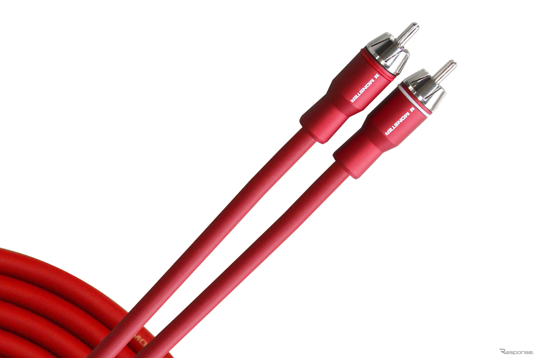 カー用の「ラインケーブル」の一例（モンスターカーオーディオ）。