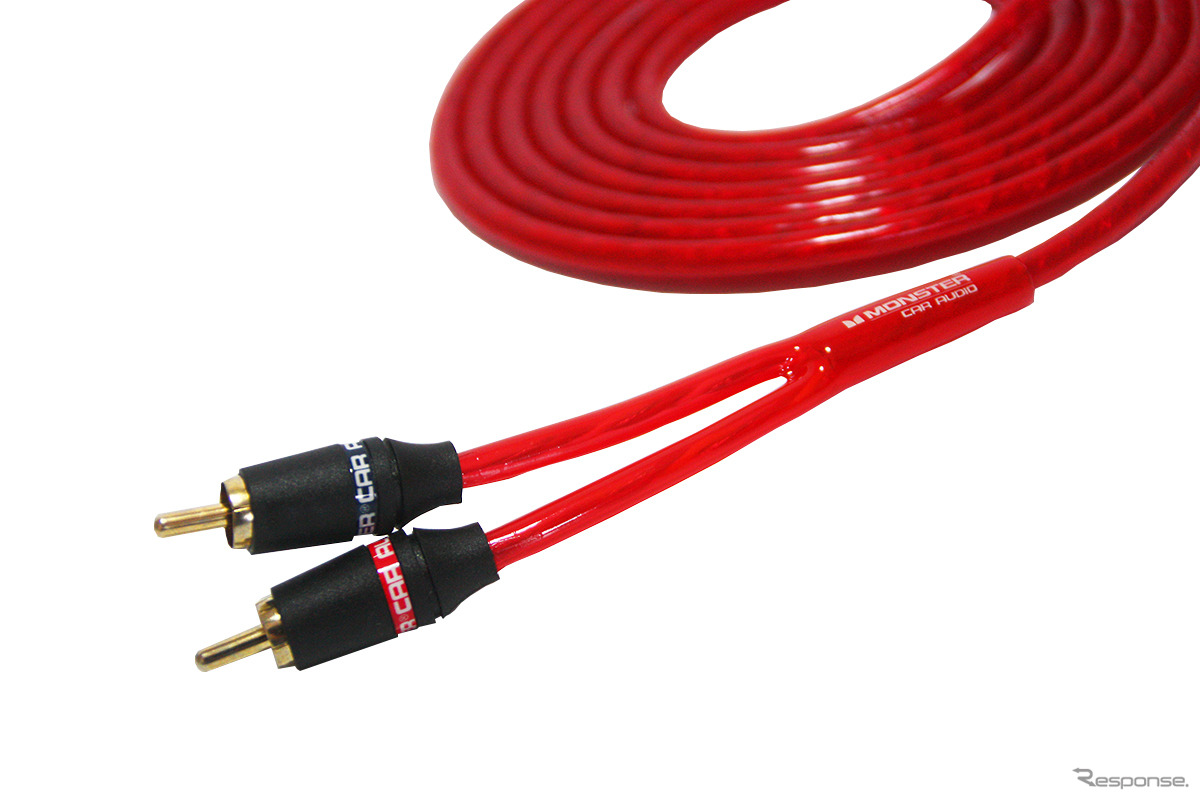 カー用の「ラインケーブル」の一例（モンスターカーオーディオ）。