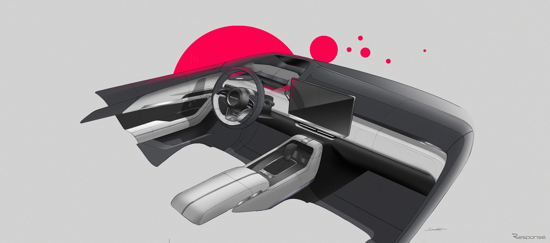 マツダ CX-5 新型のデザインスケッチ