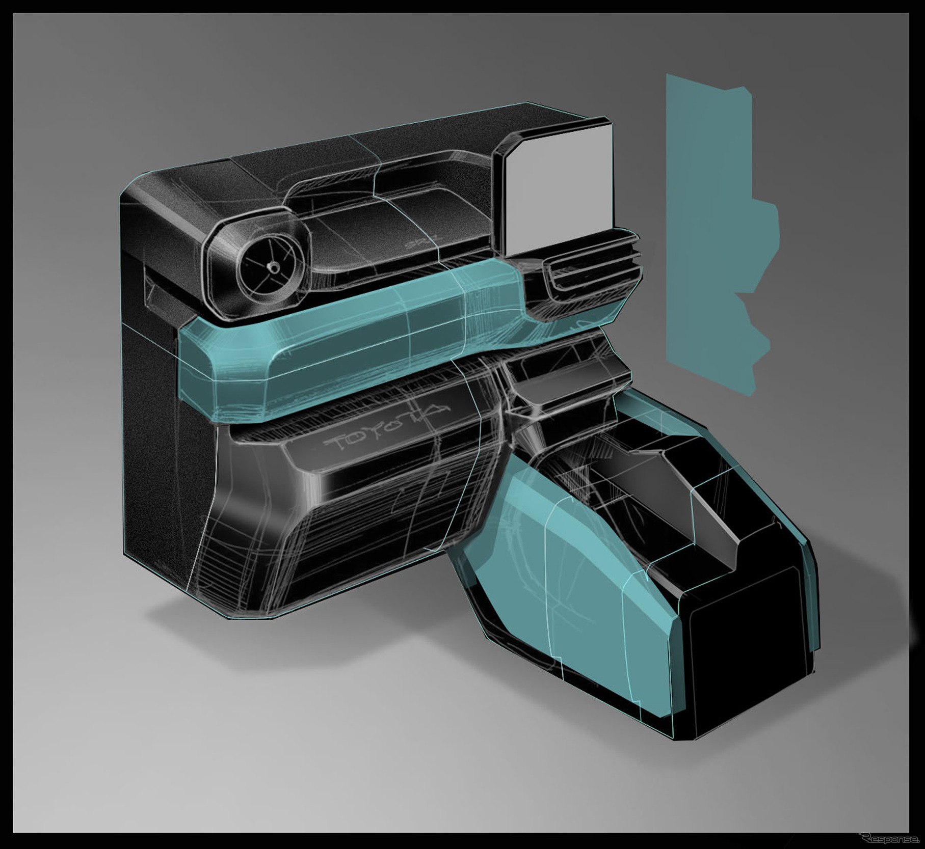 トヨタ ランドクルーザーFJのインテリアデザインスケッチ