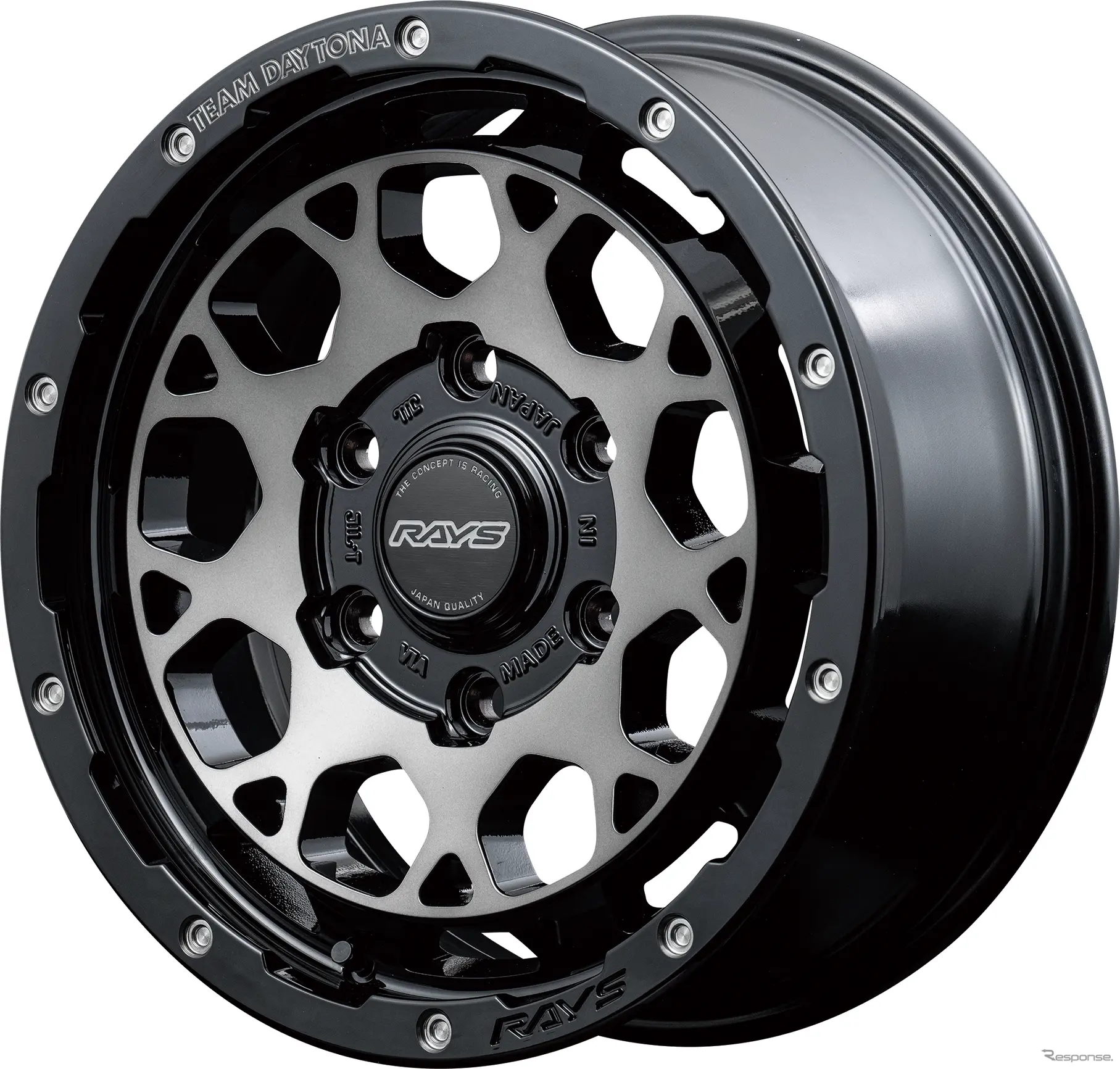 RAYS チームデイトナ M9+ ブラック/ディスククリアスモーク