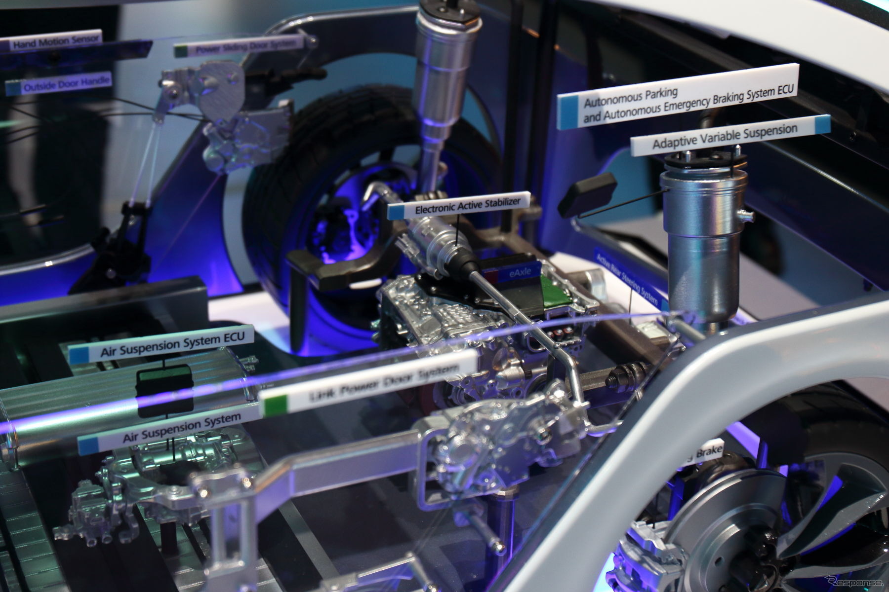 「A'sガレージ」をコンセプトにブースを展開したアイシン（ジャパンモビリティショー2025）