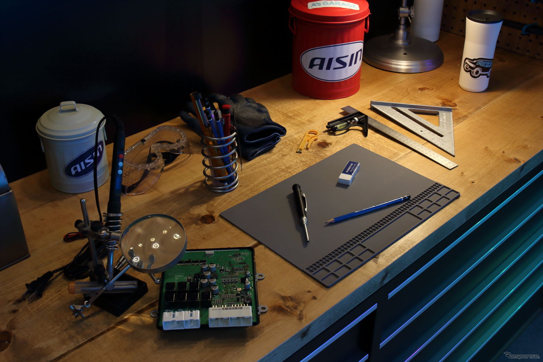 「A'sガレージ」をコンセプトにブースを展開したアイシン（ジャパンモビリティショー2025）