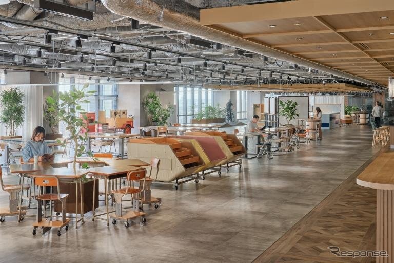 ヤマハ発動機が「リジェラボ」で使用しているアップサイクル什器