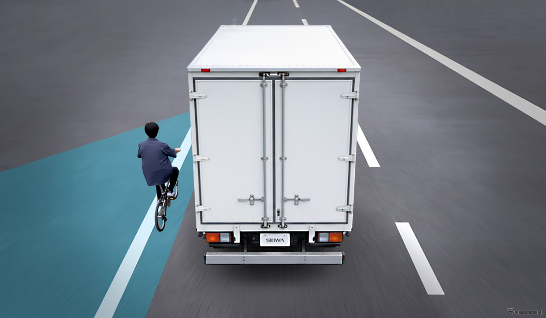 セイワのトラック向けデジタルサイドミラー「RAY30」