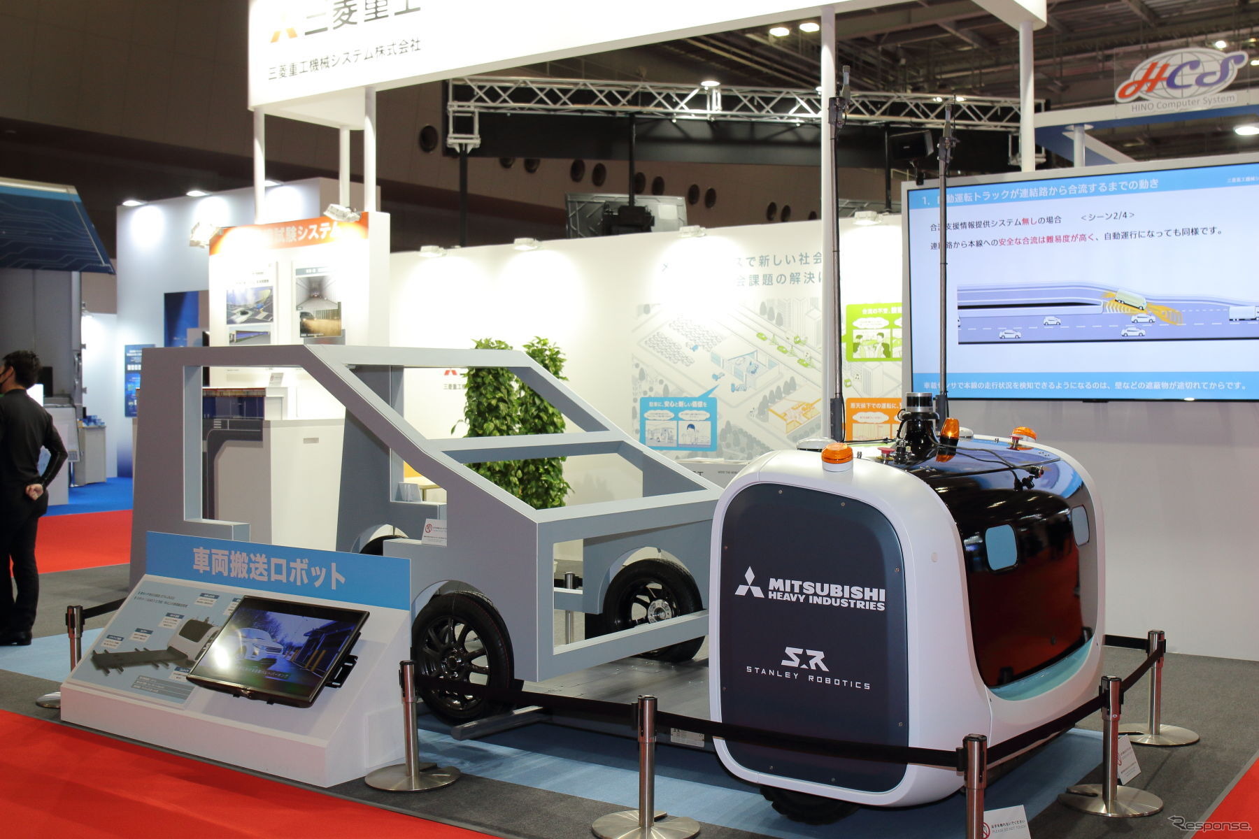 三菱重工機械システムの車両搬送ロボット（ジャパンモビリティショー2025）