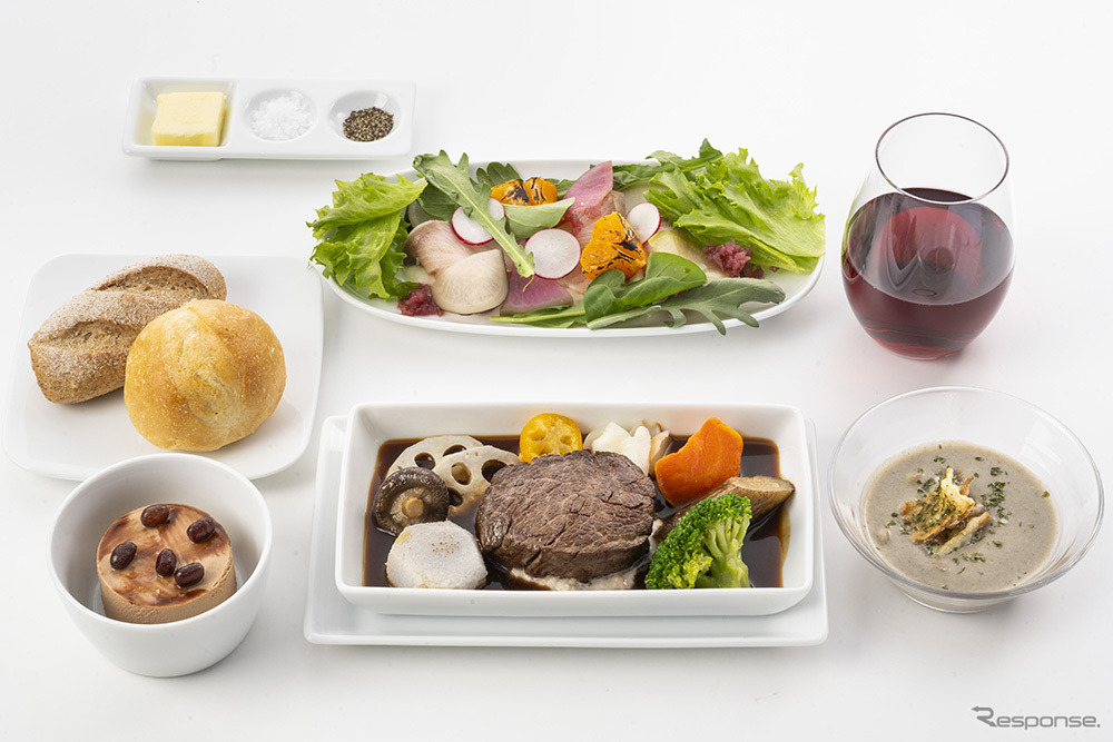 国際線ビジネスクラス機内食（中・長距離路線提供メニュー）