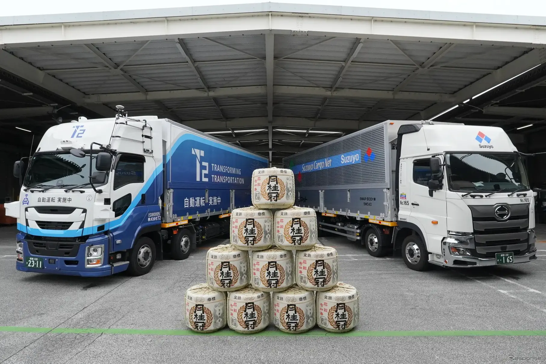 月桂冠と鈴与がT2と協業し、自動運転トラックで日本酒輸送
