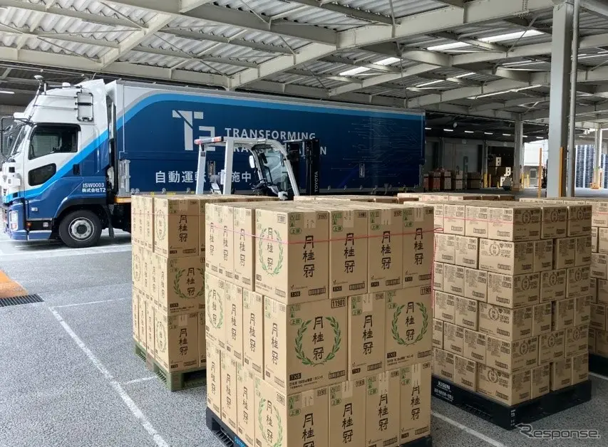 月桂冠と鈴与がT2と協業し、自動運転トラックで日本酒輸送