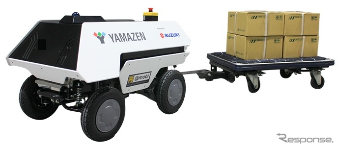 【YAMAZEN AMR】株式会社山善悪路搬送・屋外搬送を可能にする牽引型AMR