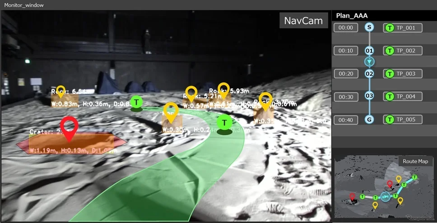 ステレオカメラ障害物検知支援イメージ
