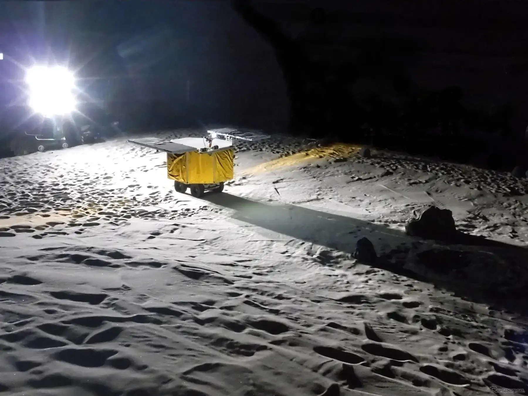 JAXA宇宙探査実験棟での実証実験の様子