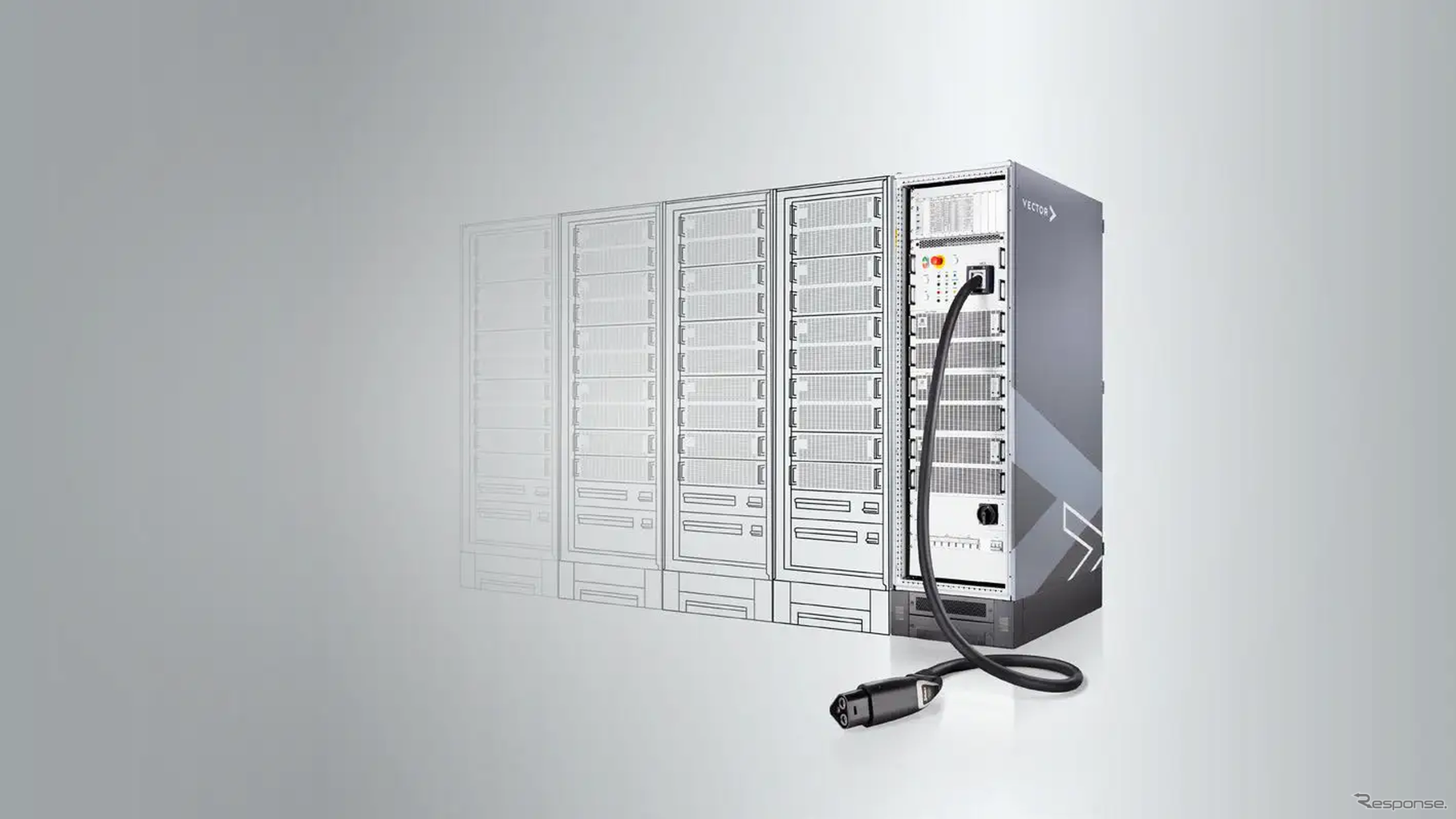 vCTS.performanceのマスターラック（4台の拡張ラック例）