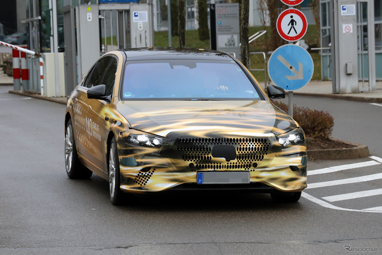 メルセデスベンツ Sクラス 改良新型のプロトタイプ