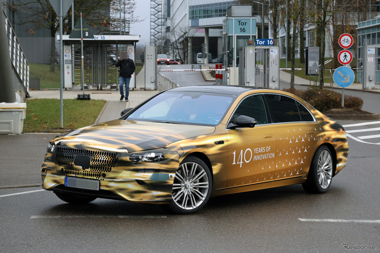 メルセデスベンツ Sクラス 改良新型のプロトタイプ