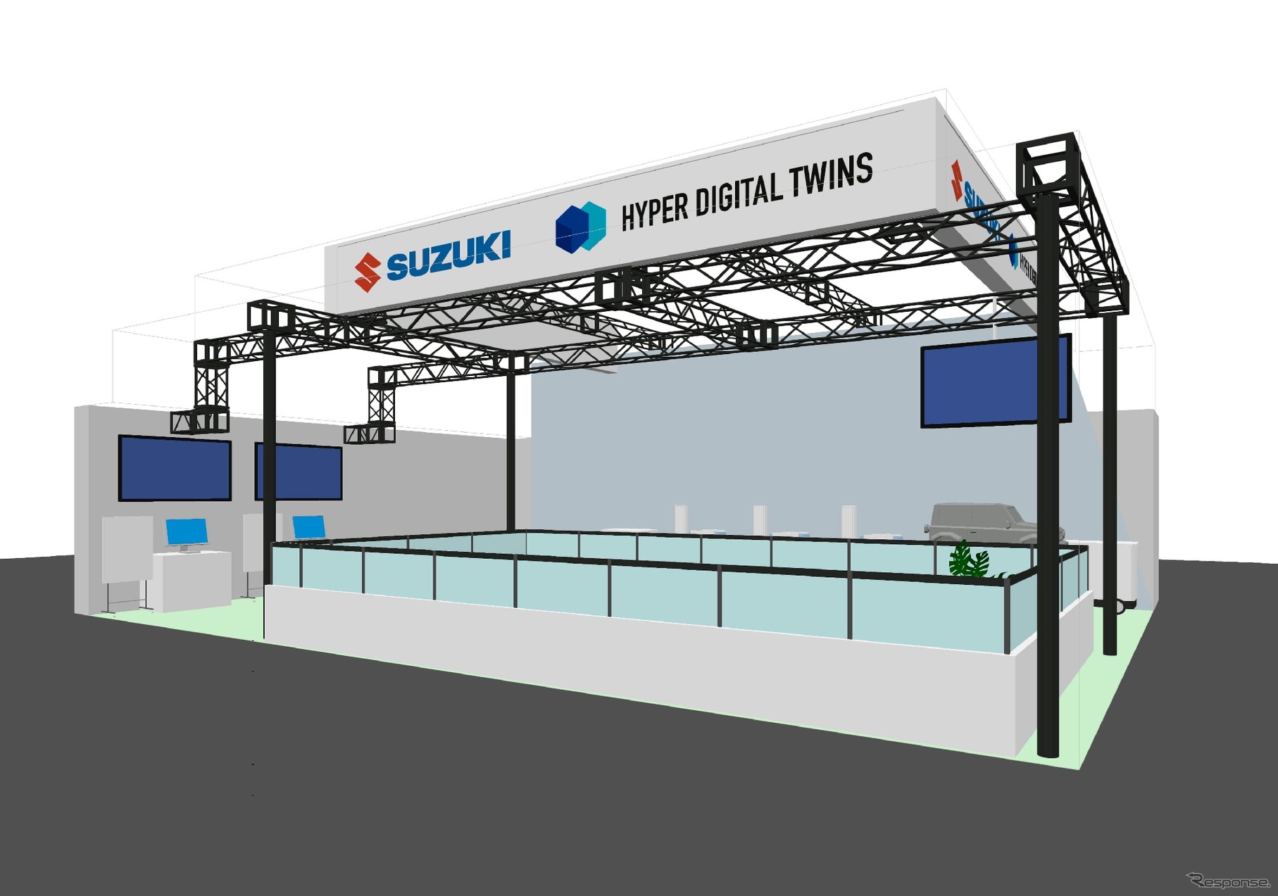 スズキとハイパーデジタルツインのブースイメージ