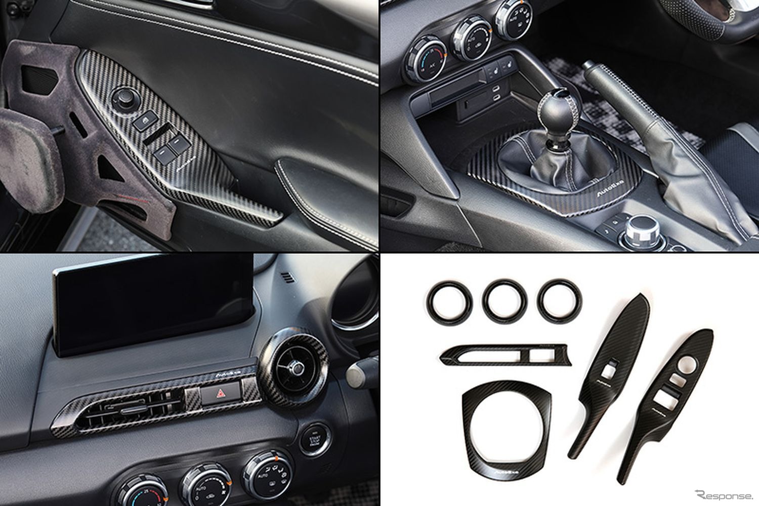 オートエグゼの「カーボンインテリアパネルセット」