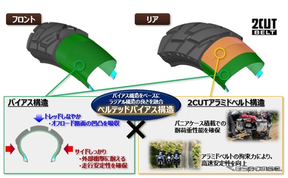 ベルテッドバイアス構造