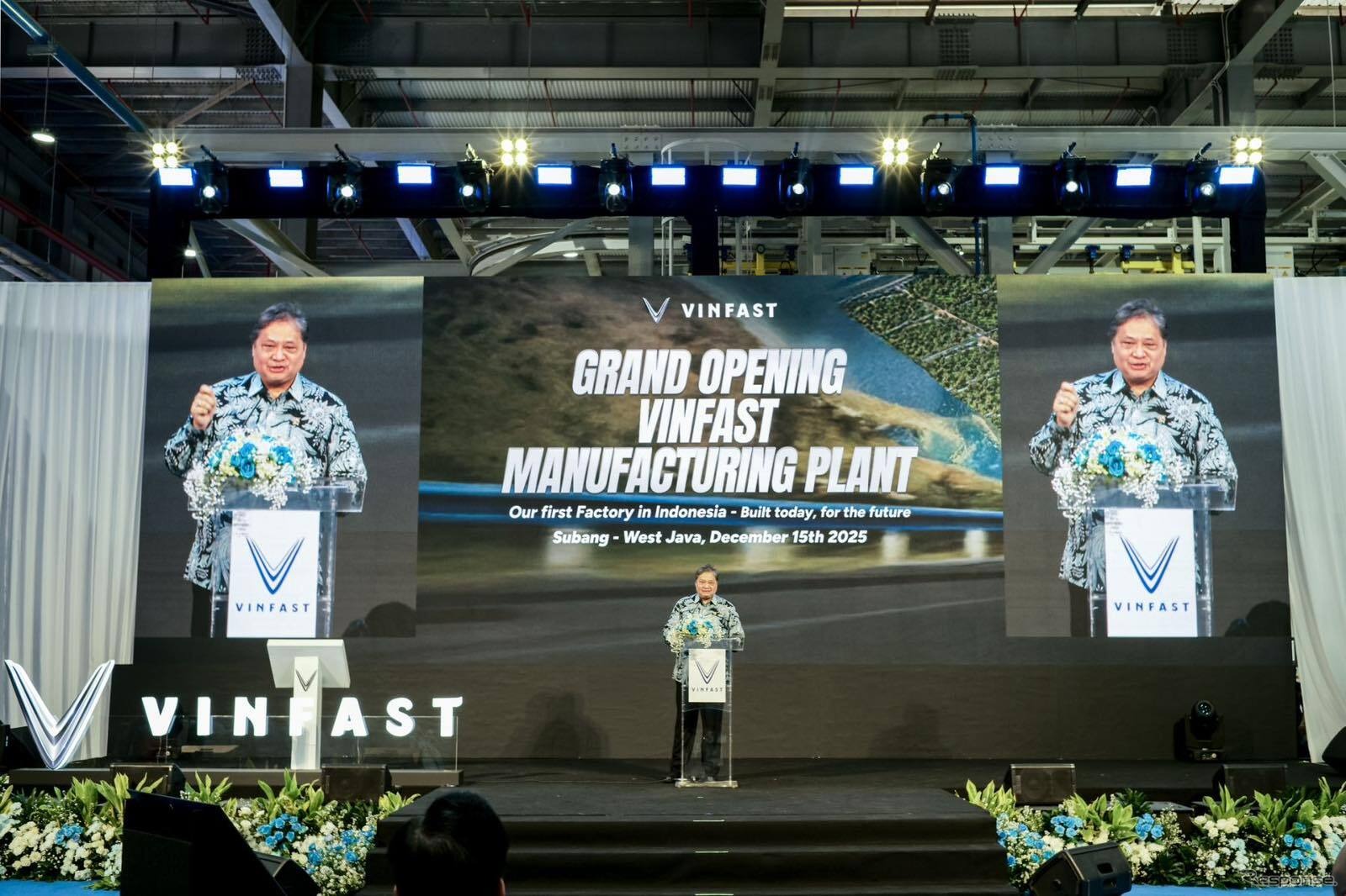 ビンファストがインドネシア・西ジャワ州スバンに電気自動車工場を開所