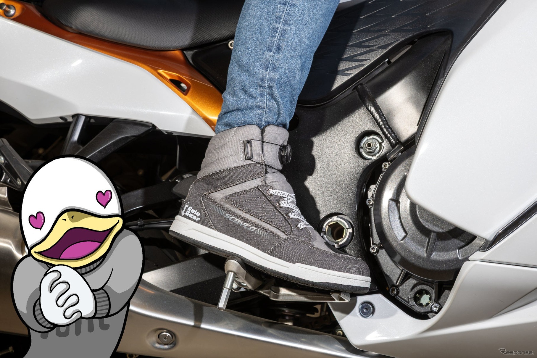 バイク系YouTuber「フォアグラ」氏の「FoieGear」ブランドとコラボしたSCOYCO『MT107WP』