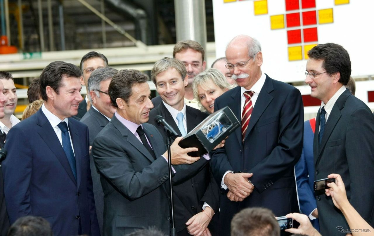 ダイムラーのツェッチェ会長とフランスのサルコジ大統領