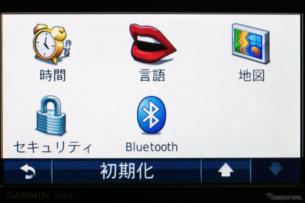 Bluetoothのアイコンでケータイとのペアリングがおこなえる