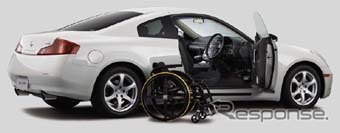 【新型『スカイライン・クーペ』発表】電子制御アクセルなどの福祉車両を設定