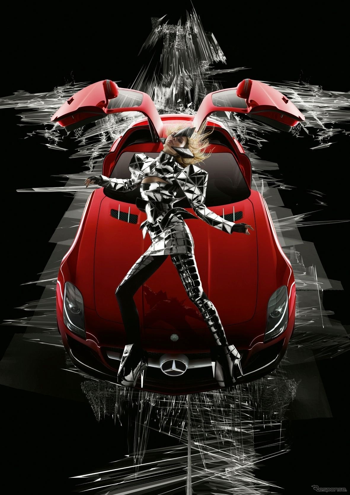 SLS AMGを起用したベルリンファッションウイーク2010ポスター