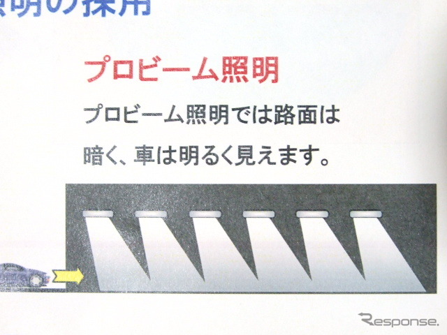 新たなトンネル照明の開発に向けた実証実験
