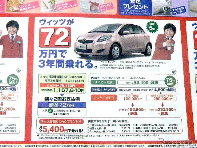 ●ヴィッツ ●ネッツトヨタ高知 ●本店088−883−3221、安芸店0887−34−1188 他6店 ●3/6、3/7 ●ゆか