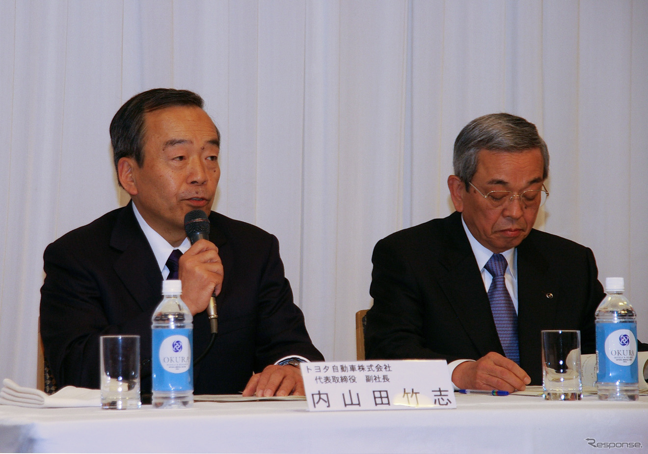 トヨタ内山田副社長とマツダ山木副社長