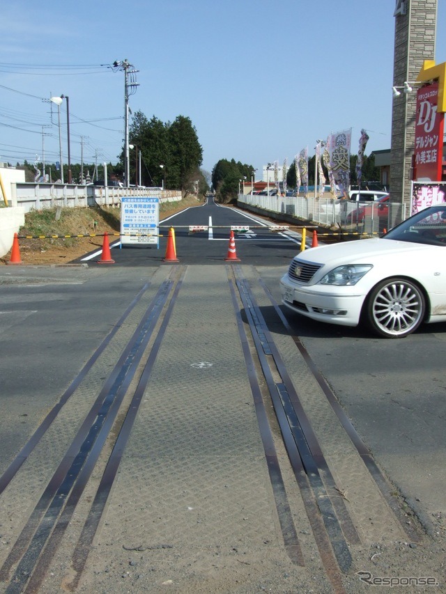 鹿島鉄道の跡地一部をバス専用道化へ