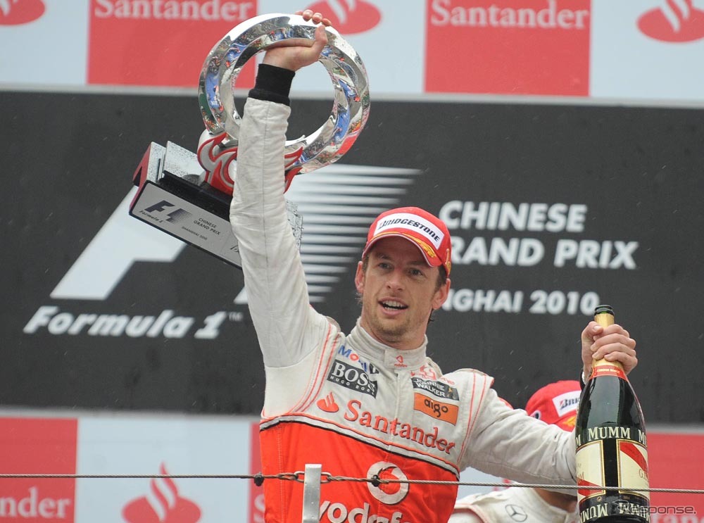 2010中国GPでのジェンソン・バトン（写真＝ブリヂストン）